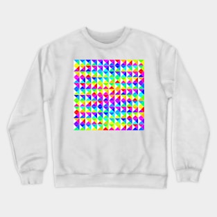 Colorful Diamond Square Quarter White Lines Crewneck Sweatshirt